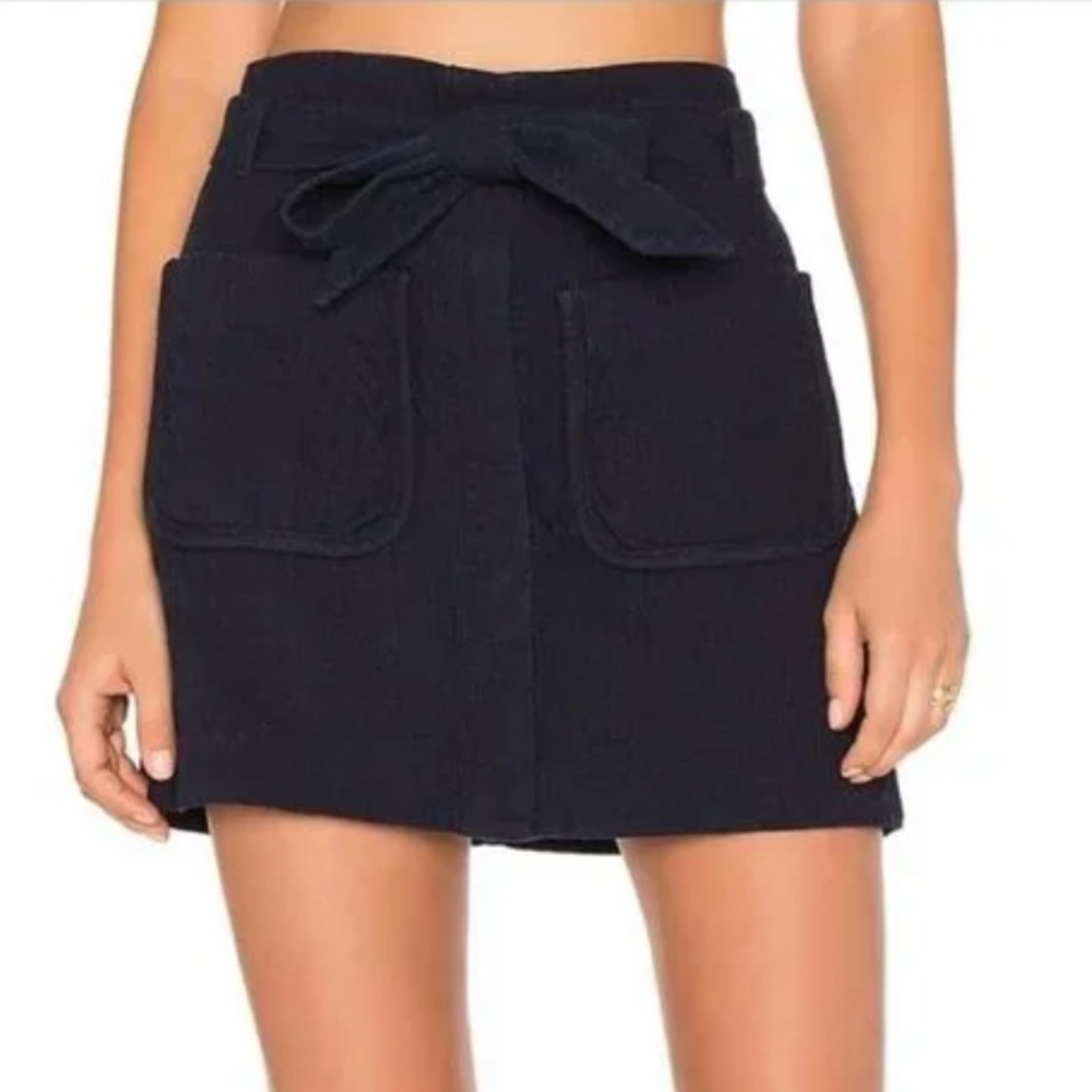 Rag & Bone Esmond Belted Mini Skirt in Indigo Size 6